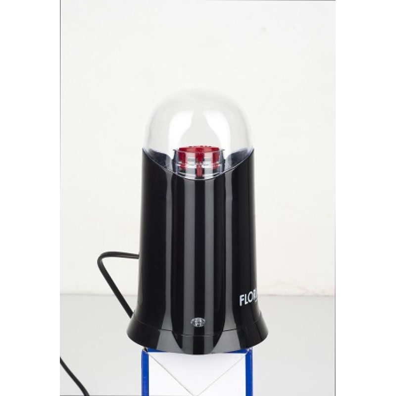 Rasnita Electrica Floria ZLN-3087 Negru, Putere 200W, Capacitate 60 gr, Cuva otel inoxidabil,