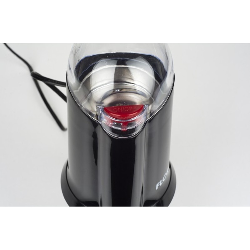 Rasnita Electrica Floria ZLN-3087 Negru, Putere 200W, Capacitate 60 gr, Cuva otel inoxidabil,