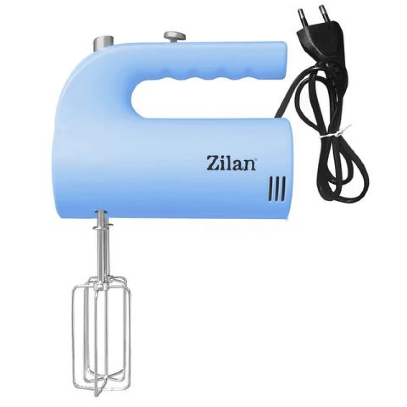 Mixer de mana ZILAN ZLN-3161, Putere 200 W, 5 viteze, Bleu