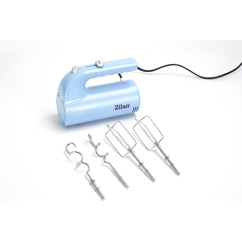 Mixer de mana ZILAN ZLN-3161, Putere 200 W, 5 viteze, Bleu