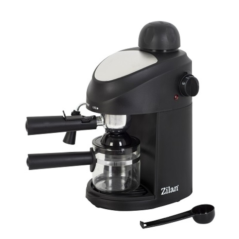 Espressor manual ZILAN ZLN-3154, Negru Dispozitiv spumare, Sistem cappuccino, Putere 800W,