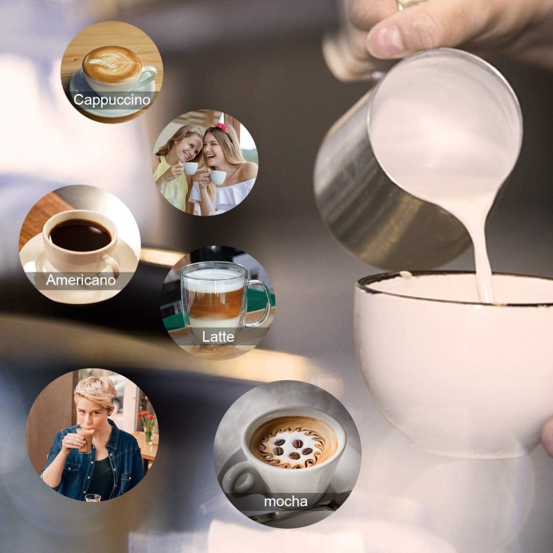 Espressor manual ZILAN ZLN-3154, Negru Dispozitiv spumare, Sistem cappuccino, Putere 800W,