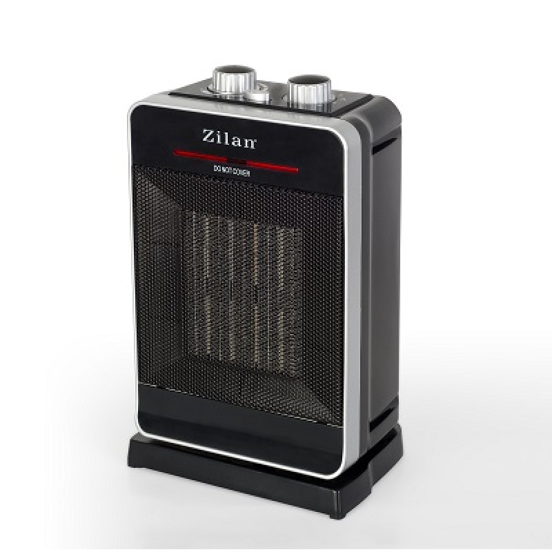 Aeroterma ceramica ZILAN ZLN-3215, Putere 2000W, 2 trepte de reglare temperatura+aer rece, Termostat reglabil, Rezistenta ceramica, Functie oscilatie, Sistem siguranta impotriva rasturnarii si supraincalzirii