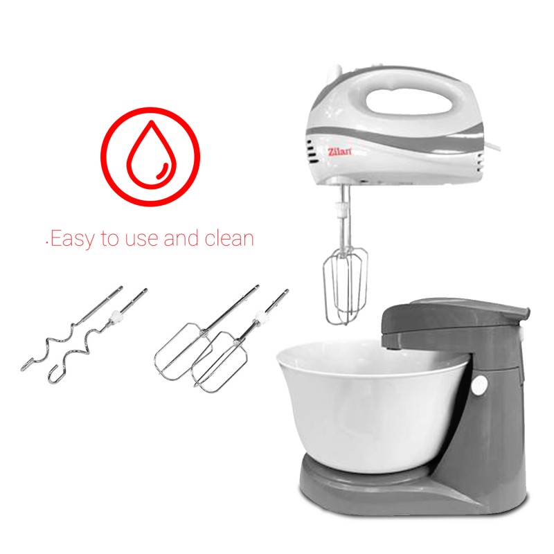 Mixer cu Bol capacitate mare 3.5litri ZILAN ZLN-8419, putere 300W, functie turbo