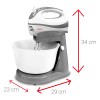 Mixer cu Bol capacitate mare 3.5litri ZILAN ZLN-8419, putere 300W, functie turbo