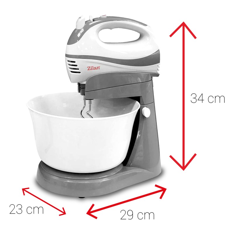 Mixer cu Bol capacitate mare 3.5litri ZILAN ZLN-8419, putere 300W, functie turbo