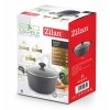Oala cu capac sticla Zilan ZLN-3321, Diametru 24 cm, Inaltime 12 cm, Material aluminiu, Interior granit, Compatibil inductie