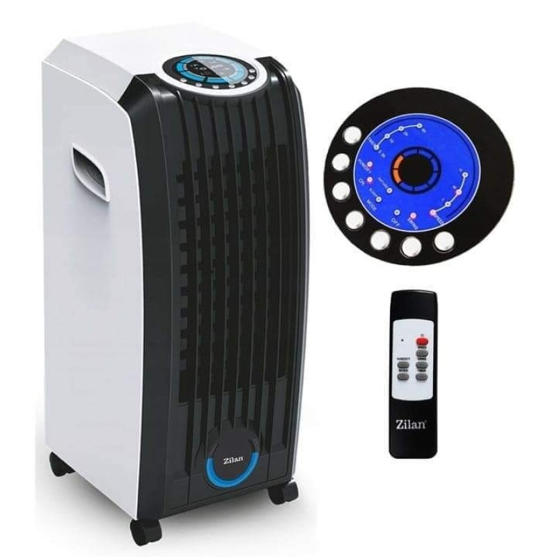 Racitor aer Zilan ZLN-3390, Putere 60W, Telecomanda, 3 viteze, Rezervor apa 4L, Timer, Umidificator si Purificator