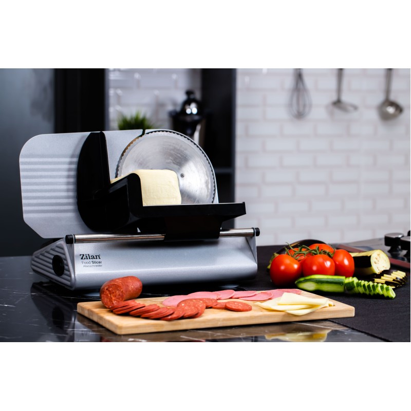 Feliator alimente Zilan ZLN-3376, Putere 150W, Grosime taiere reglabila 1-15 mm, Lama taiere inox