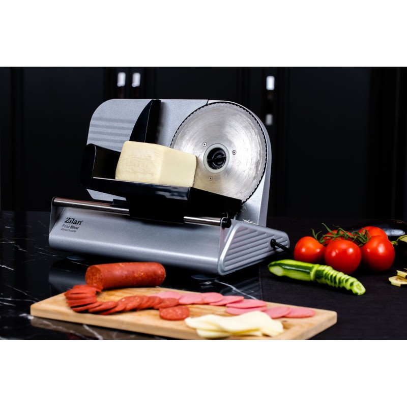 Feliator alimente Zilan ZLN-3376, Putere 150W, Grosime taiere reglabila 1-15 mm, Lama taiere inox