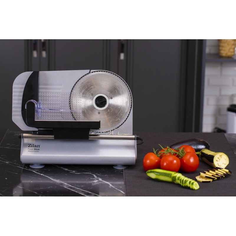 Feliator alimente Zilan ZLN-3376, Putere 150W, Grosime taiere reglabila 1-15 mm, Lama taiere inox