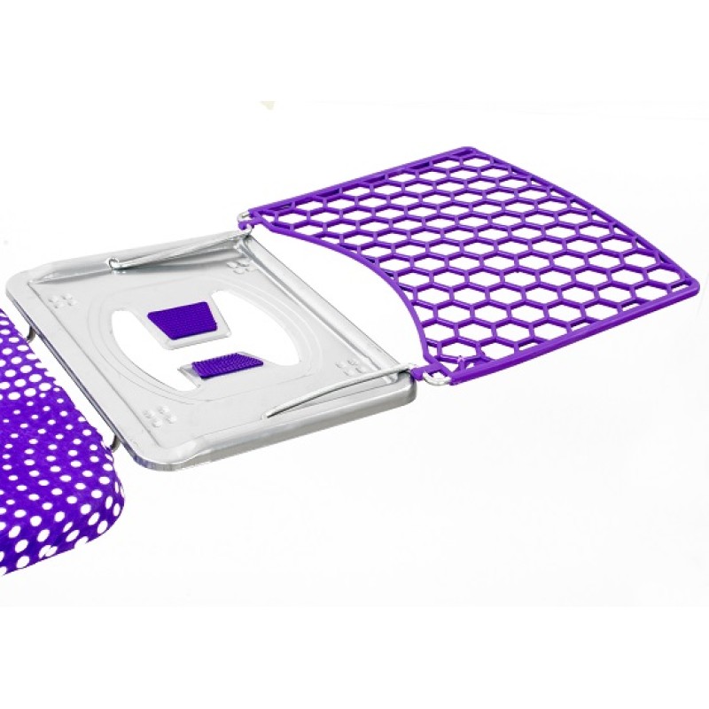 Masa de calcat ZILAN ARGENTO ZLN-3499, suprafata de lucru 118x42 cm, blat metalic, suport pentru fierul de calcat, suport rufe