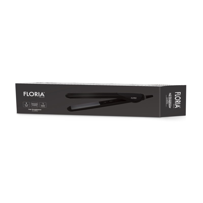 Placa pentru indreptat parul FLORIA ZLN-8992,Negru 25W, invelis ceramic,