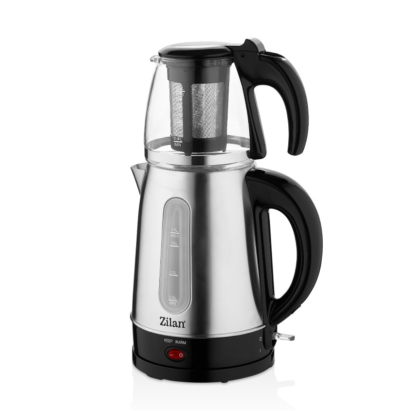 Set fierbator electric+ceainic FLORIA ZLN-3581,Inox/Negru Putere 2200W,