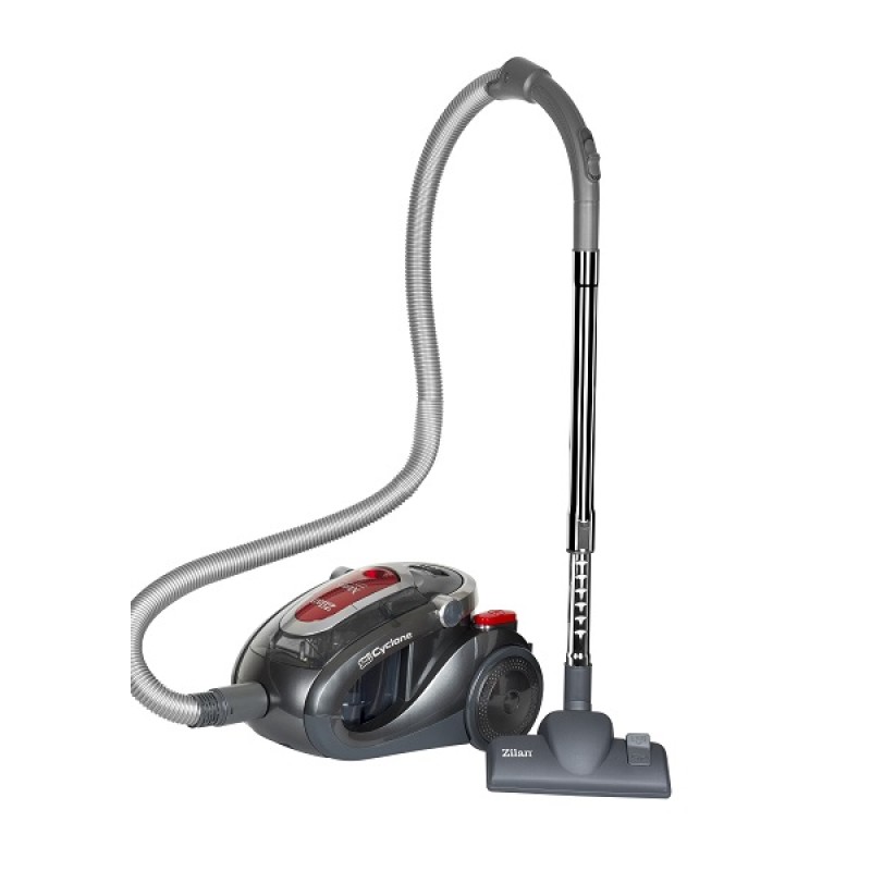 Aspirator Profesional ZILAN ZLN-3529  Negru/Rosu, 2000 W, Filtru HEPA, Capacitate 2 L, Filtrare Ciclonica, Accesorii Incluse, Furtun Flexibil, Tija din Inox, Design Modern