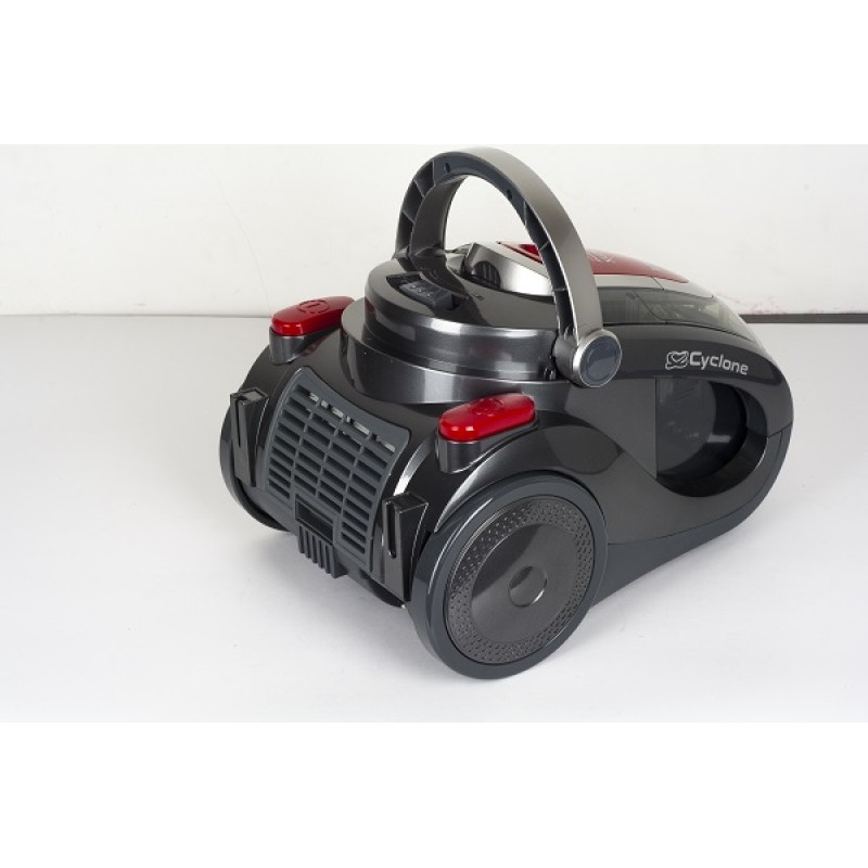 Aspirator Profesional ZILAN ZLN-3529  Negru/Rosu, 2000 W, Filtru HEPA, Capacitate 2 L, Filtrare Ciclonica, Accesorii Incluse, Furtun Flexibil, Tija din Inox, Design Modern