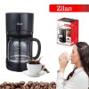 Filtru de cafea ZILAN ZLN-1457, Capacitate 1.5L  12 cesti , Plita pentru pastrarea calda a cafelei, Sistem antipicurare, putere 900W