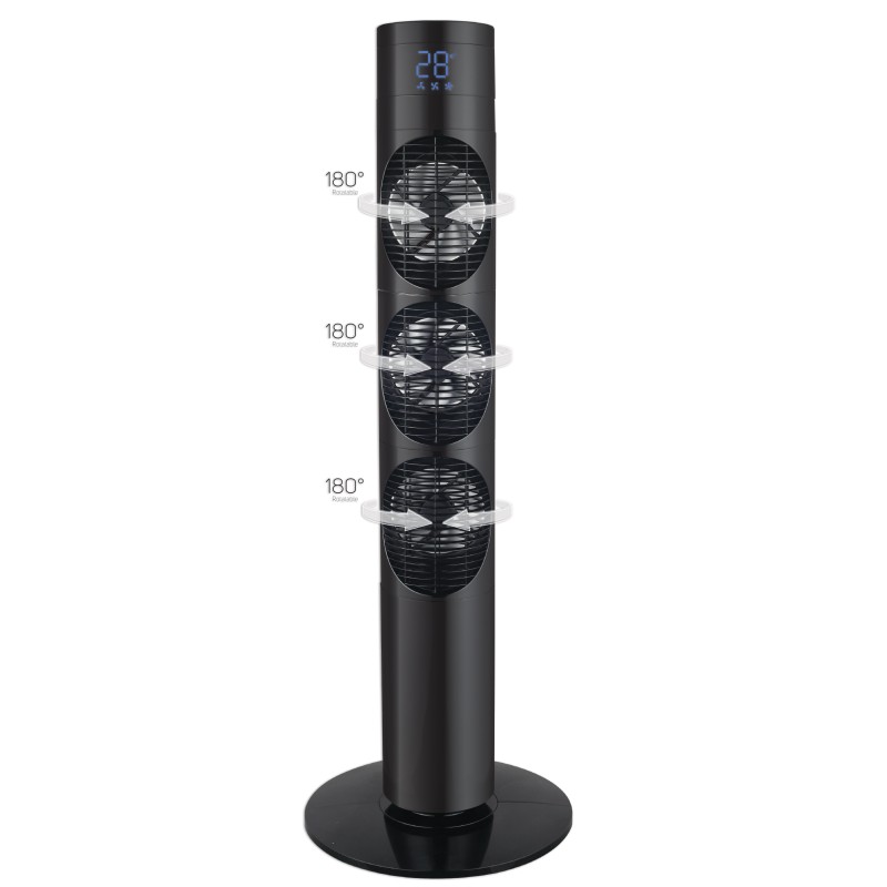 Ventilator turn Zilan ZLN-3420, Timer, Telecomanda, Trei trepte, Consum 3x20W, Debit de aer 1787 mc/ora