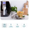 Friteuza Air Fryer Digital ZILAN ZLN-3604, Negru 1500 W, Capacitate 3.5 l, Timer 30 min,