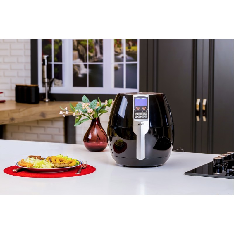 Friteuza Air Fryer Digital ZILAN ZLN-3604, Negru 1500 W, Capacitate 3.5 l, Timer 30 min,