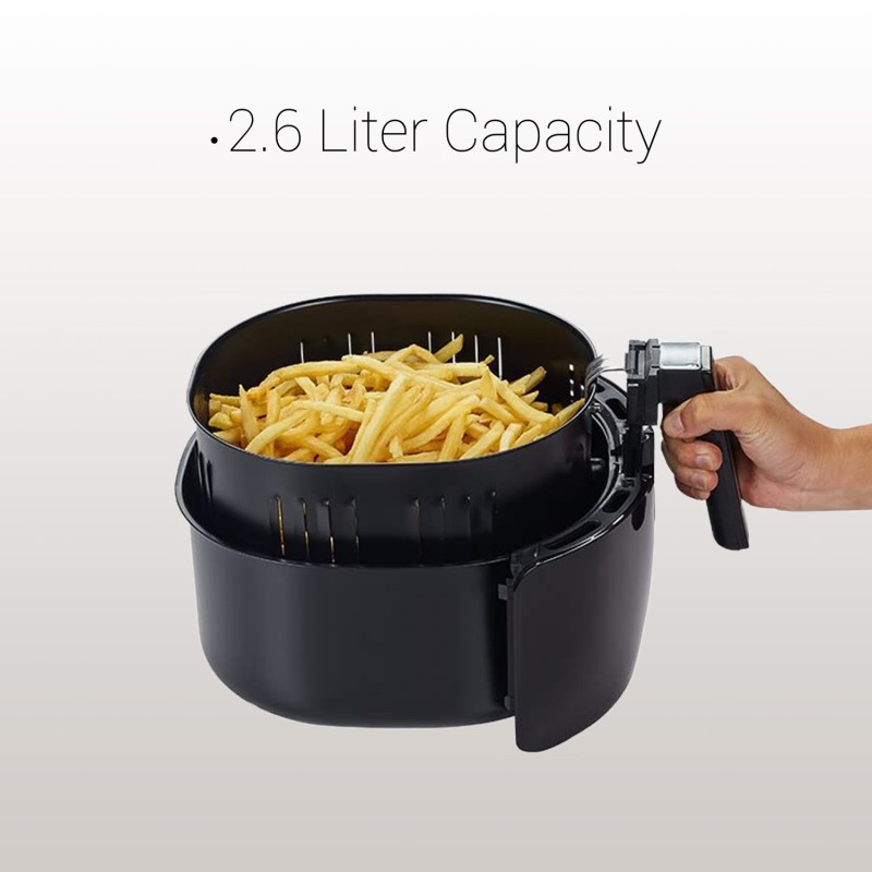Friteuza Air Fryer, ZILAN ZLN-3598, Negru 1350 W, Capacitate 2.6 L, Timer 30 min,