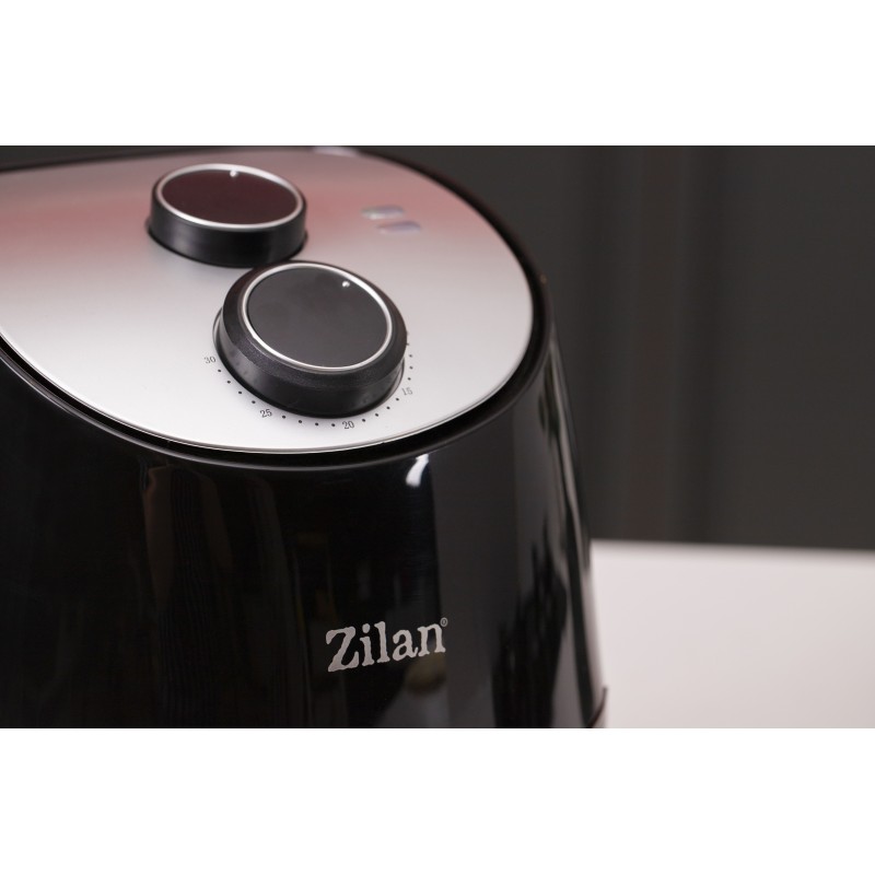 Friteuza Air Fryer, ZILAN ZLN-3598, Negru 1350 W, Capacitate 2.6 L, Timer 30 min,