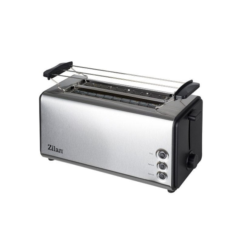 Prajitor paine dublu inox Zilan ZLN2720, 1300W, 6 grade de rumenire si functii multiple