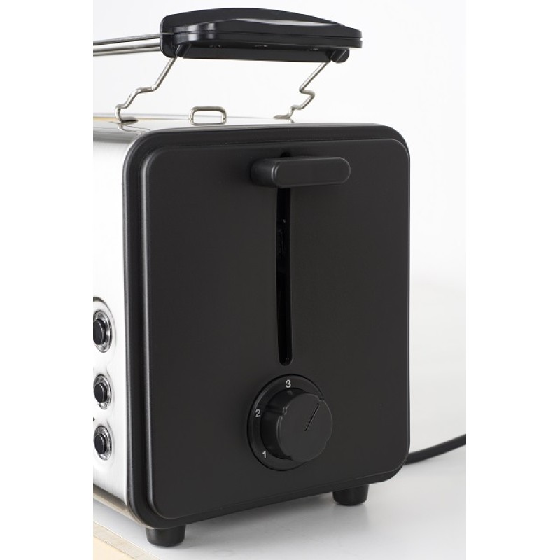 Prajitor paine dublu inox Zilan ZLN2720, 1300W, 6 grade de rumenire si functii multiple