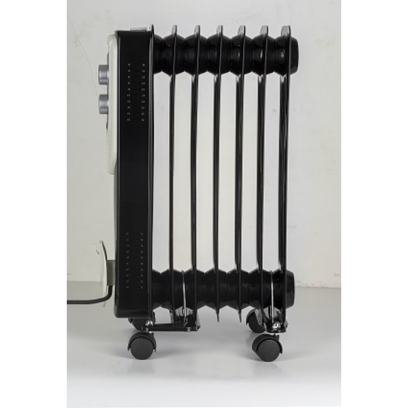 Calorifer electric Floria ZLN-3642,Negru 1500 W, 7 elementi, 3 trepte de putere, Termostat reglabil, Protectie supra-incalzire, Indicator luminos,