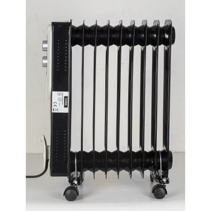 Calorifer electric Floria ZLN-3659,Negru 2000 W, 9 elementi, 3 trepte de putere, Termostat reglabil, Protectie supra-incalzire, Indicator luminos,