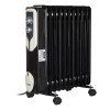 Calorifer electric Floria ZLN-3666,Negru 2500 W, 11 elementi, 3 trepte de putere, Termostat reglabil, Protectie supra-incalzire, Indicator luminos,