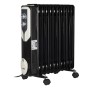 Calorifer electric Floria ZLN-3666,Negru 2500 W, 11 elementi, 3 trepte de putere, Termostat reglabil, Protectie supra-incalzire, Indicator luminos,