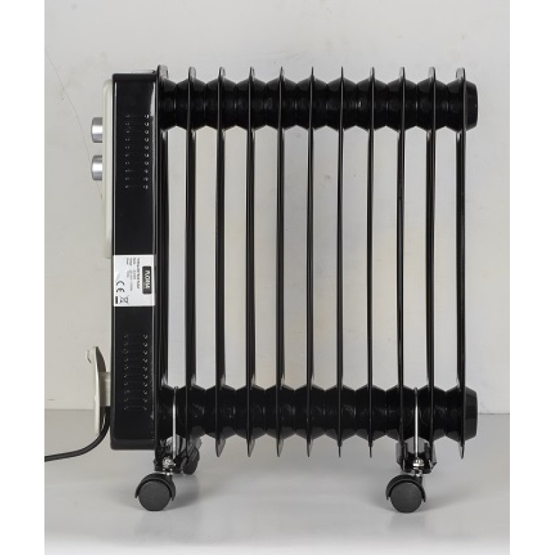 Calorifer electric Floria ZLN-3666,Negru 2500 W, 11 elementi, 3 trepte de putere, Termostat reglabil, Protectie supra-incalzire, Indicator luminos,