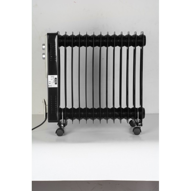 Calorifer electric Floria ZLN-3673,Negru 2500 W, 13 elementi, 3 trepte de putere, Termostat reglabil, Protectie supra-incalzire, Indicator luminos,