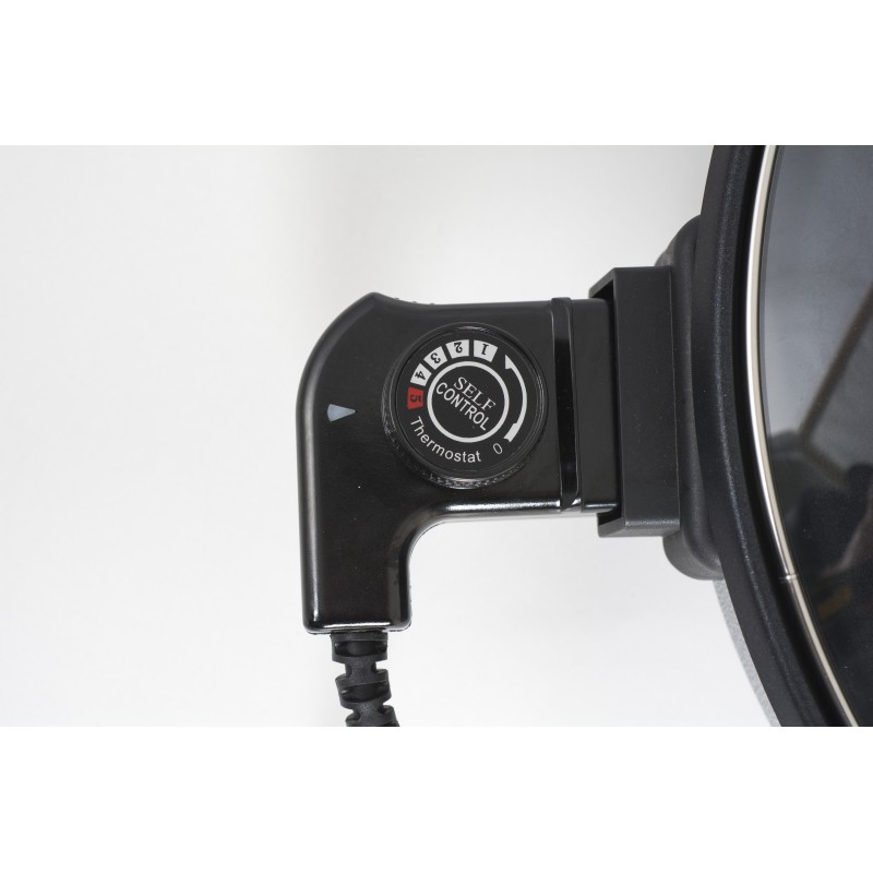 Tigaie electrica rotunda ZİLAN ZLN-7870, pizza grill, diametru 38 cm, 1500 W, capac sticla, material non stick