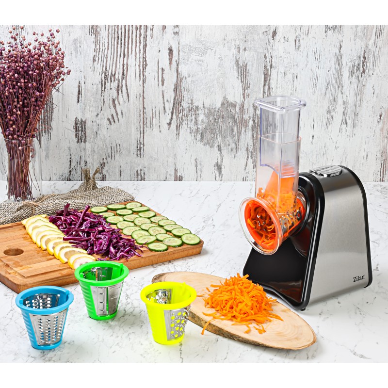 Razatoare si Feliator Zilan ZLN-0498 Fresh, Putere 200W, 4 accesorii, Inox