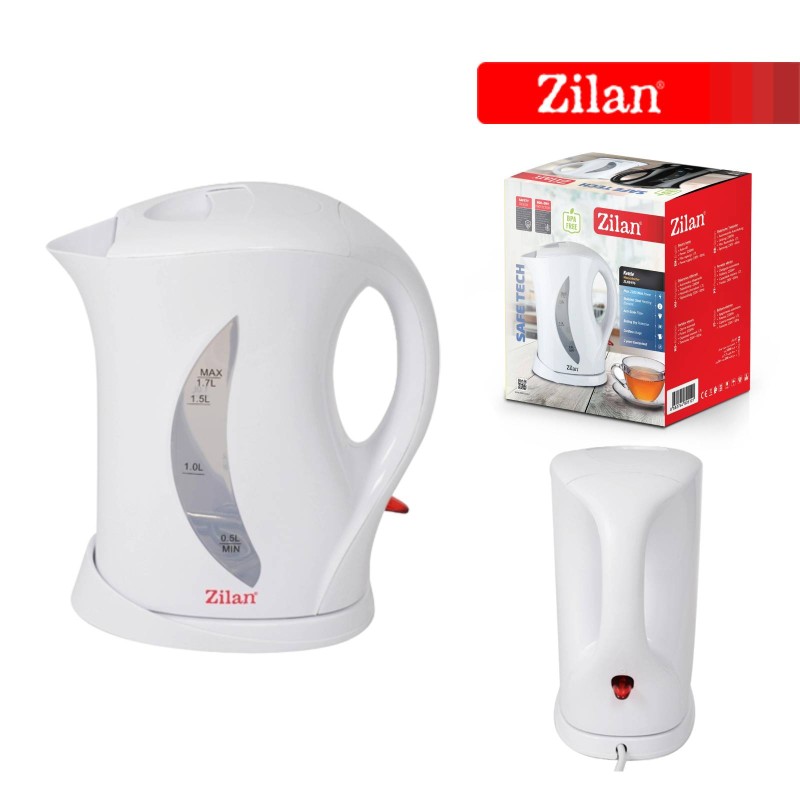 Cana electrica ZILAN Alb ZLN-8496, Capacitate 1.7L, Putere 1850-2200W,