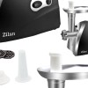 Masina de tocat carne ZILAN ZLN-7599,Negru 1200W, Tava si panou inox, Accesorii umplut carnati, Functie revers, 1.6kg/min,