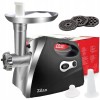 Masina de tocat carne ZILAN ZLN-7599,Negru 1200W, Tava si panou inox, Accesorii umplut carnati, Functie revers, 1.6kg/min,