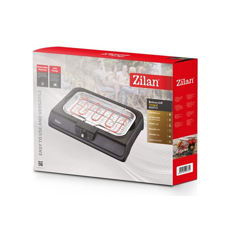Gratar electric ZİLAN ZLN-3772,2000 W, termostat reglabil
