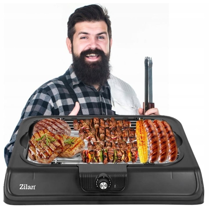 Gratar electric ZİLAN ZLN-3772,2000 W, termostat reglabil