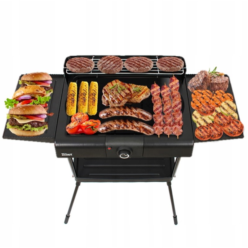 Gratar electric cu picior ZİLAN ZLN-3789 ,2400 W, termostat reglabil