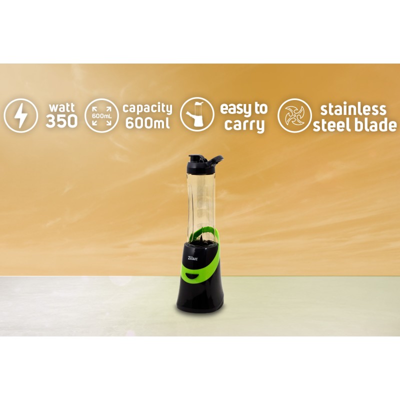 Blender Zilan ZLN0511 pentru smoothies cu recipient sport , 350 W, 600 ml
