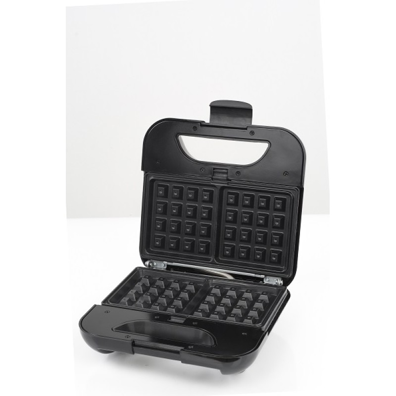 Sandwich-maker ZILAN 5 in 1 ZLN-3932, Negru/Inox 800 W, 5 tipuri de placi grill, triunghi, sandwich, waffle, nuci,