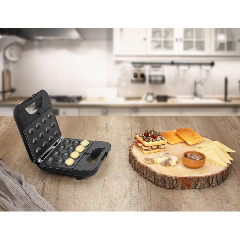 Sandwich-maker ZILAN 5 in 1 ZLN-3932, Negru/Inox 800 W, 5 tipuri de placi grill, triunghi, sandwich, waffle, nuci,