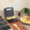 Sandwich-maker ZILAN 5 in 1 ZLN-3932, Negru/Inox 800 W, 5 tipuri de placi grill, triunghi, sandwich, waffle, nuci,