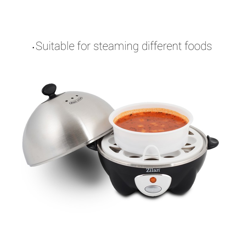 Fierbator de oua ZİLAN ZLN-8075, Negru 360W, Capacitate 7 oua,