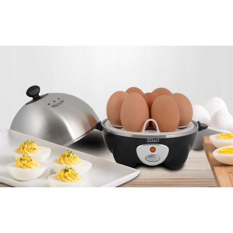 Fierbator de oua ZİLAN ZLN-8075, Negru 360W, Capacitate 7 oua,