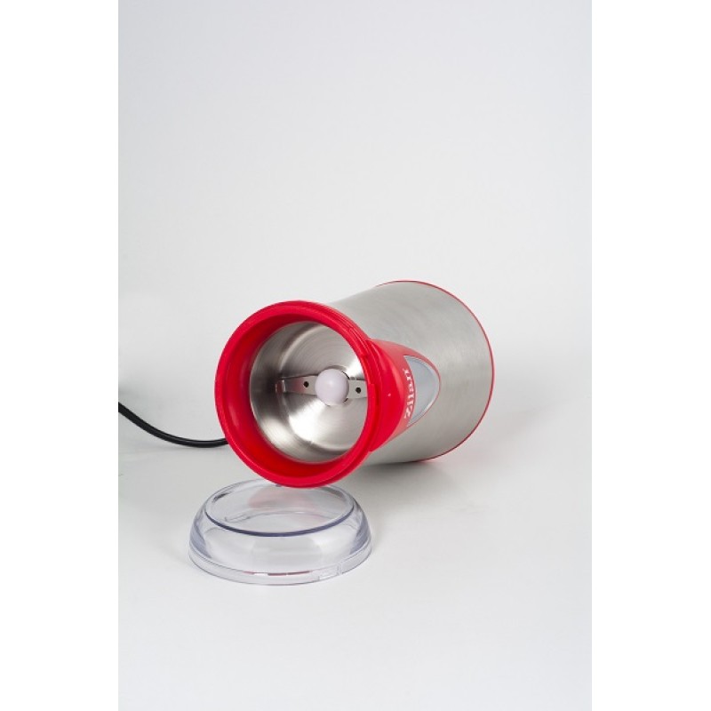 Rasnita cafea electrica, Zilan ZLN-8012,Argintiu /Rosu 150 W, inox, cutite macinare otel inoxidabil
