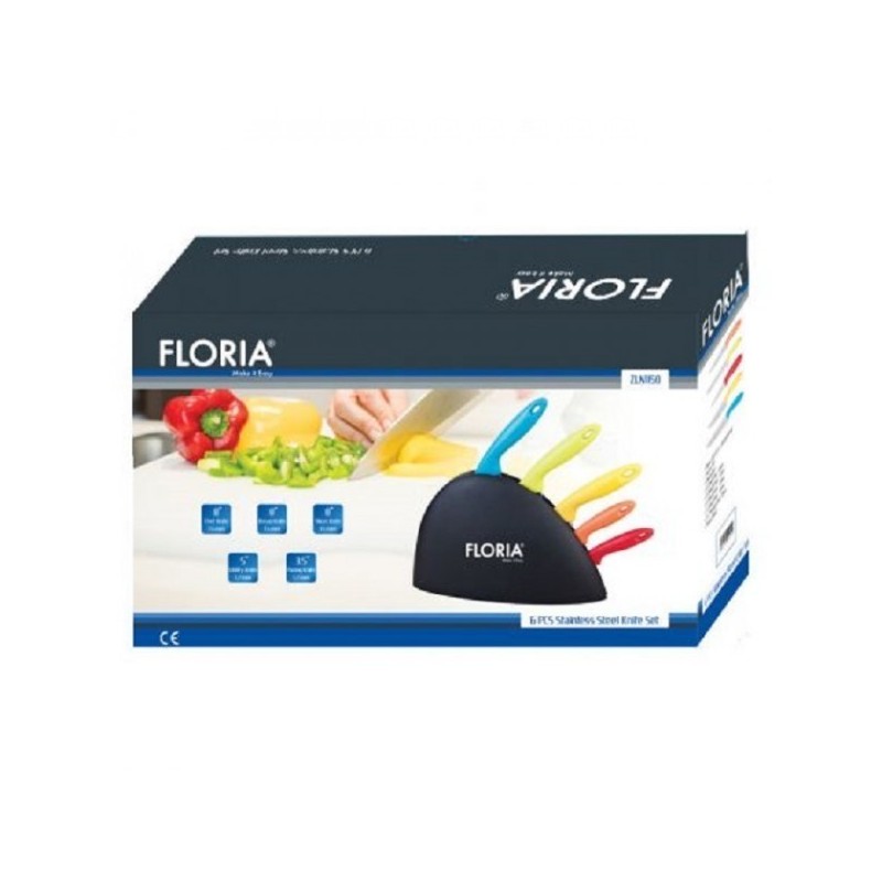Set cutite 5 piese cu suport Floria ZLN-1150